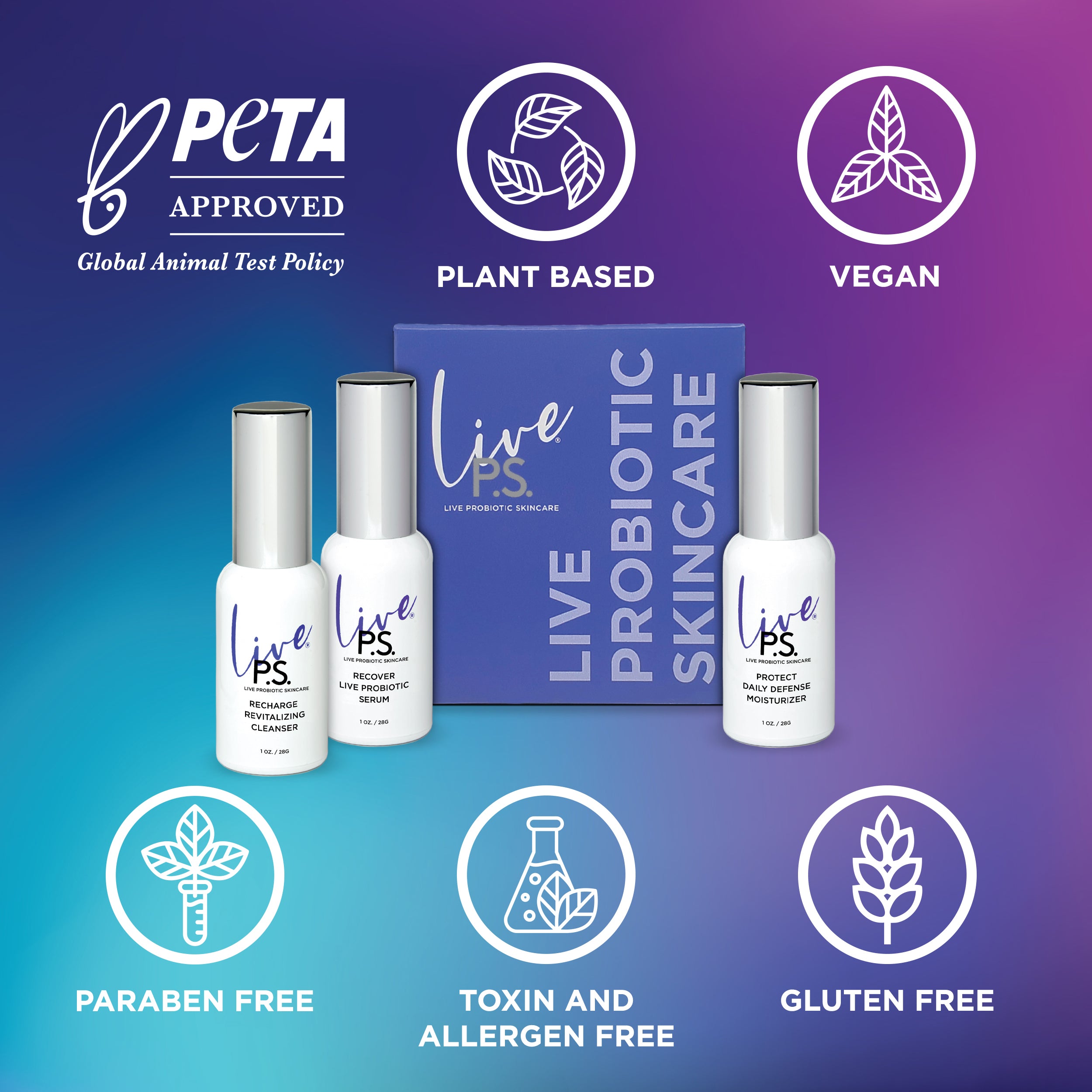 vegan | cruelty free | peta approved | gluten free skin care