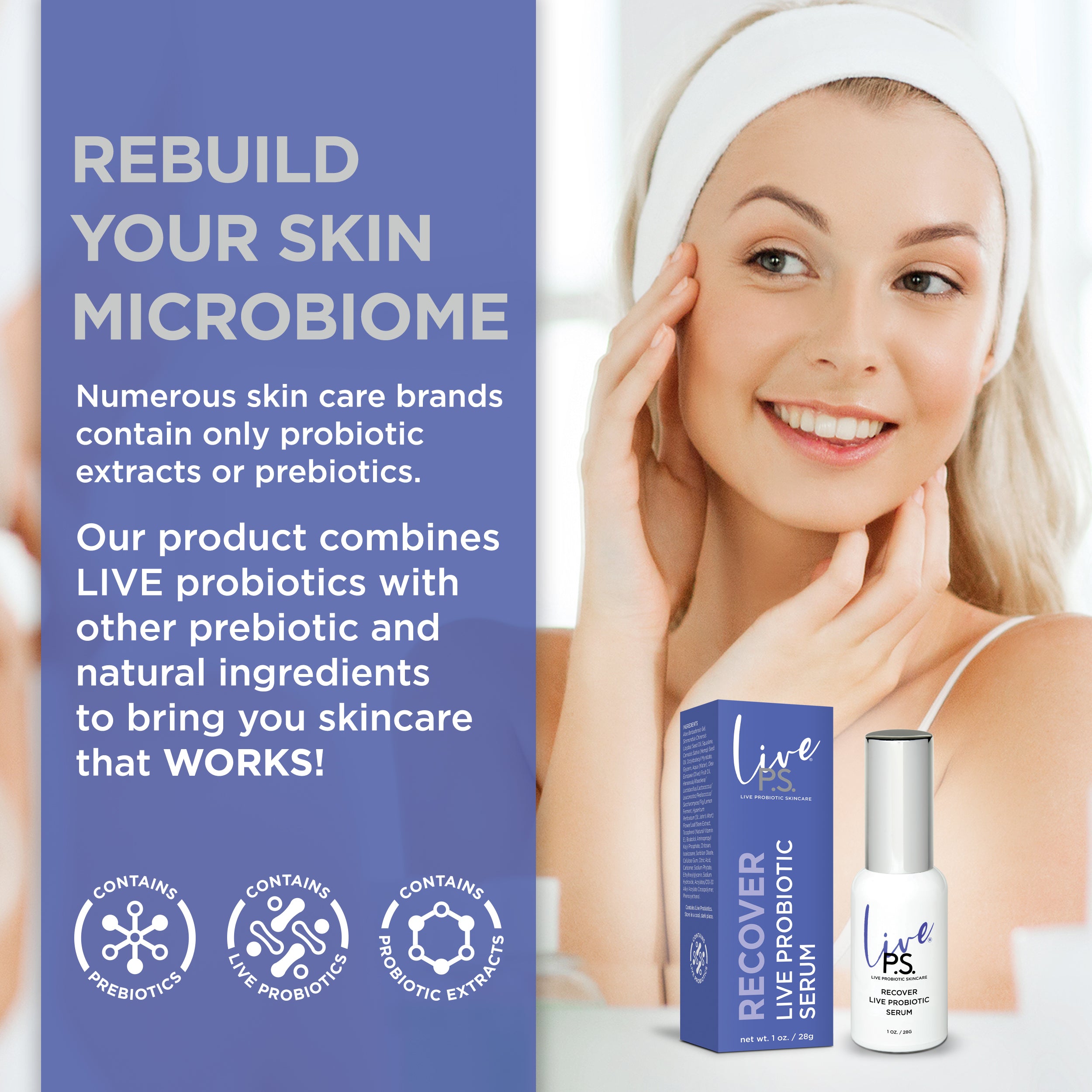 microbiome friendly skincare | prebiotics | live ps